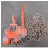Columbus McKinnon 1 1/2 ton hoist w/ chain