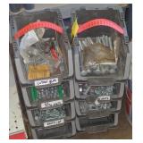 6 containers of nails, screws, other building