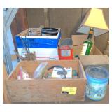 Lot of lamp, screws, other shop materials