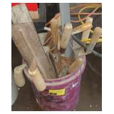 Bucket of various tools