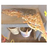 Wrought iron corner filigree decor