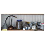 Contents of Shelf w/Oiler, Chafer Fuel Cans, and