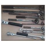 Flat of 3/8 & 1/2 Ratchets, various brands