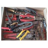 Flat of Various Pliers & Snips
