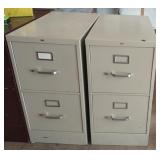 Two Drawer Metal File Cabinet.  Bidding on one