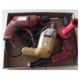 Lot of 3 Electric Drills-Milwaukee, Chicago