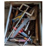 Lot of assorted tools and item including rulers,