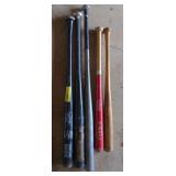 Lot of baseball bats