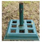 Metal outdoor umbrella stand. 15"x15"