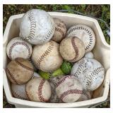 Bucket of baseballs