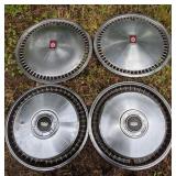 2 Ford Motor Co. Hub Caps & 2 Oldsmobile Hub Caps