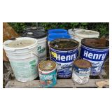 Pallet of various adhesives & paint