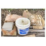 Lot of tiles & tile adhesive