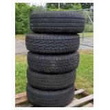 Goodyear tires, Jeep rim 17". Bidding on one
