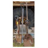 Lot of various shovels