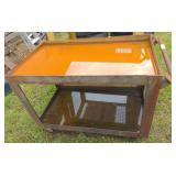 Metal rolling cart. 46"l 25"w 31"h