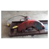 Milwaukee Chop Saw on Custom Table Base Top.  Top