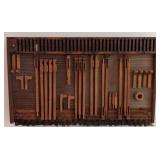 (R) Contemporary mixed wood relief sculpture