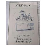 (B) Framed Saul Steinberg  exhibition poster from