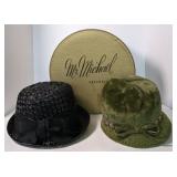 Vintage Bucket Hat with flanged small brim Black