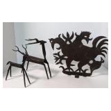 (B) Lot of assorted metal work art including 2