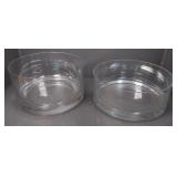 (B) 9" and 10" Dansk Crystal Bowls *times the