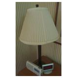 (B) Table lamp with 2 alarm clocks