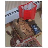 (B) Shoe stretchers, shoe shine, and pant hangers