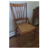 (B) Vintage Wooden Chained Bottomed Chair