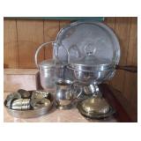 (G) Lot with silver plated kitchenware and more