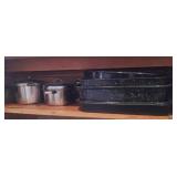 (G) Lot of pots and roasting pans