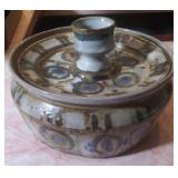 (G) Vintage stone ware bowl 4.5"×8"