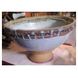 (G) Decorative pottery bowl 11"×18"
