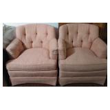 (G) Lot of 2 Coral Lounge Arm Chairs