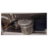 (G) Contents of Shelf: Including Pots and Pans