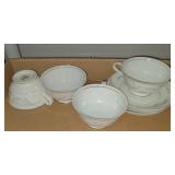 (R) Flat of Valmont China Royal Wheat tea cups