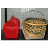 (G) Contents of shelf including baskets and more