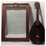 Mandolin & Serving Tray - wood, metal, glass