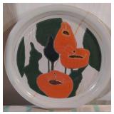 (G) Hand Made Fibery Clay Platter