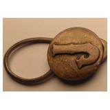 Marked Sterling Silver "J" Key Chain.  Total