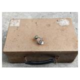 Metal safe box with key