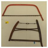 (G) Lot of 2 Antique (1 Wooden 1 Metal) Hand Saws