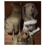 Lot includes cat pillow, dog stuffed animal,