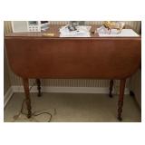 (B) Antique Cherry Drop Leaf Table