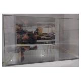 (DJ) clear reflection display case.