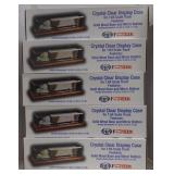 (DJ) five solid wooden base crystal clear display