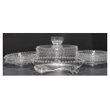 (AO) Glasswick Glassware (Bowl & Plates approx 6"