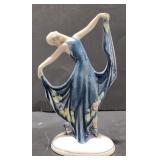 (AO) Porcelain Figurine of Woman in Blue Dress