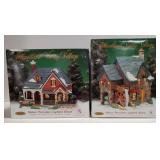 (JJ) Lot of 2 deluxe porcelain lighted houses.