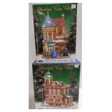 (JJ) Lot of 2 deluxe porcelain lighted houses
